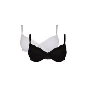Gorgeous Womens/Ladies T-Shirt Bra (Pack of 2) / Black/White